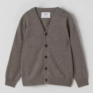 Zara Girls Soft Grey Cardigan Size 10